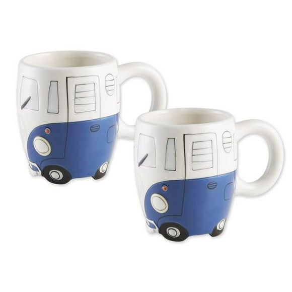 Design Imports CAMZ12671 Retro Bus Ceramic Mug - Set of 2