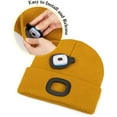 thumbnail image 3 of MAMOWEAR Men Beanie Hat with Light, USB Rechargeable Hands Free LED Headlamp Hat, Knitted Night Light Beanie Cap Flashlight Hat, Men Gifts for Dad Father Husband, 3 of 7