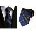 thumbnail image 2 of Corbatas de Diseño Sailing Formal de Negocios Patrón Rayas a Cuadros para Hombre B092, 2 of 5