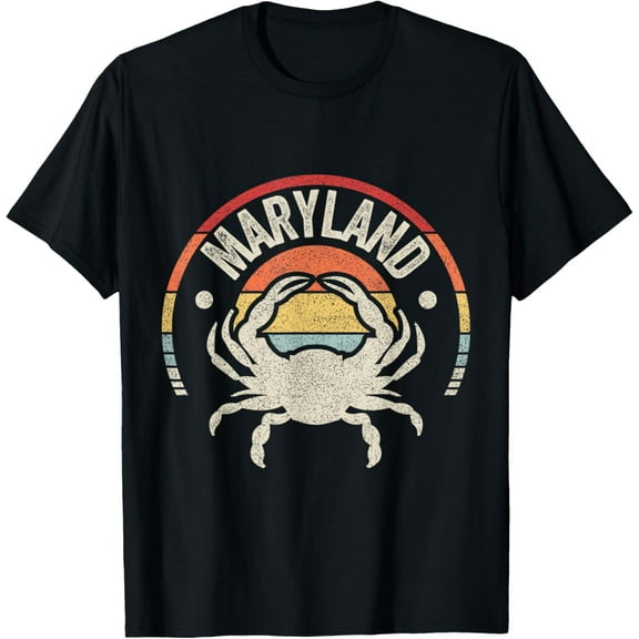 Retro Vintage Maryland State Blue Crab T-Shirt