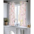 thumbnail image 5 of Pink Spring Floral Sheer Curtains 54 Inch Length 2 Panels Set for Living Room/Bedroom, Flowers Botanical Elegant Pastoral Kitchen Curtains Grommet Semi-Sheer Curtains Window Treatments 42"x54"x2, 5 of 7