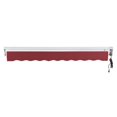 thumbnail image 5 of Awntech 8 Ft Destin Right Motorized Heavy Duty Patio Retractable Awning with Protective Hood (96in x 10.38in x 78in), Burgundy, 5 of 9