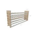 thumbnail image 3 of FixtureDisplays Casier à Vin Modulaire Empilable pour 72 Bouteilles en Bois de Pin Naturel avec 6 Rangées, 3 of 4