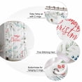 thumbnail image 5 of Extra Long Shower Curtain 72x84 Inch, Christmas Shower Curtain Waterproof Bathroom Decor Xmas Botanical Snowflake Pine Cones Fabric Bath Curtain Set Accessories with Hooks, 5 of 6