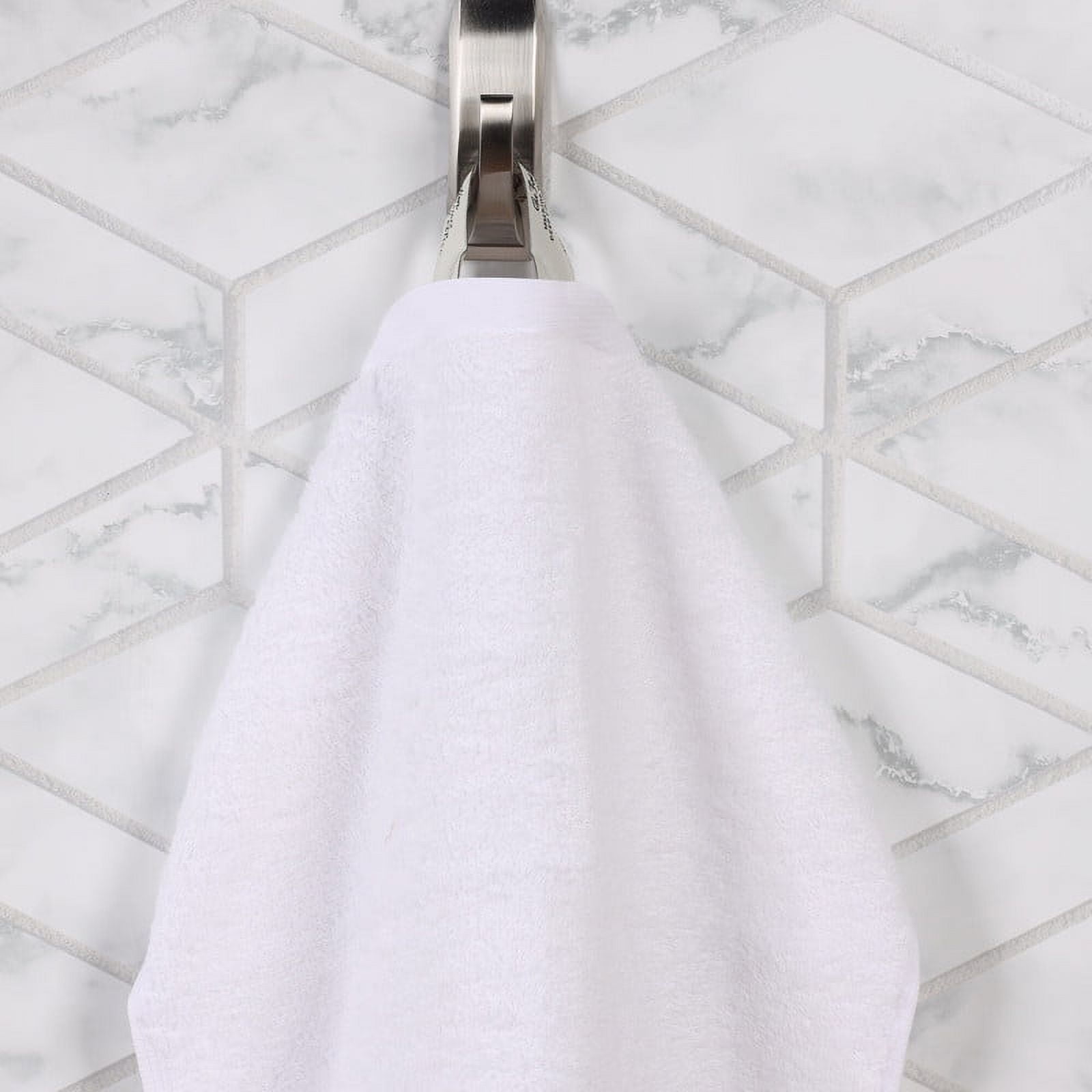 Superior Rayon From Bamboo Soft 12-Piece Towel Set, Cotton Blend Modern Towels, White