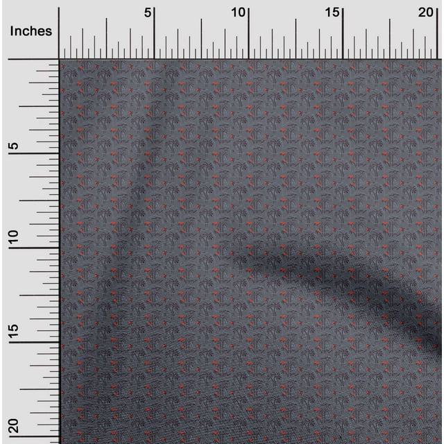 oneOone Cotton Cambric Gray Fabric Artistic Tree Craft Projects Decor Fabric Printed By The Yard 56 Inch Wide