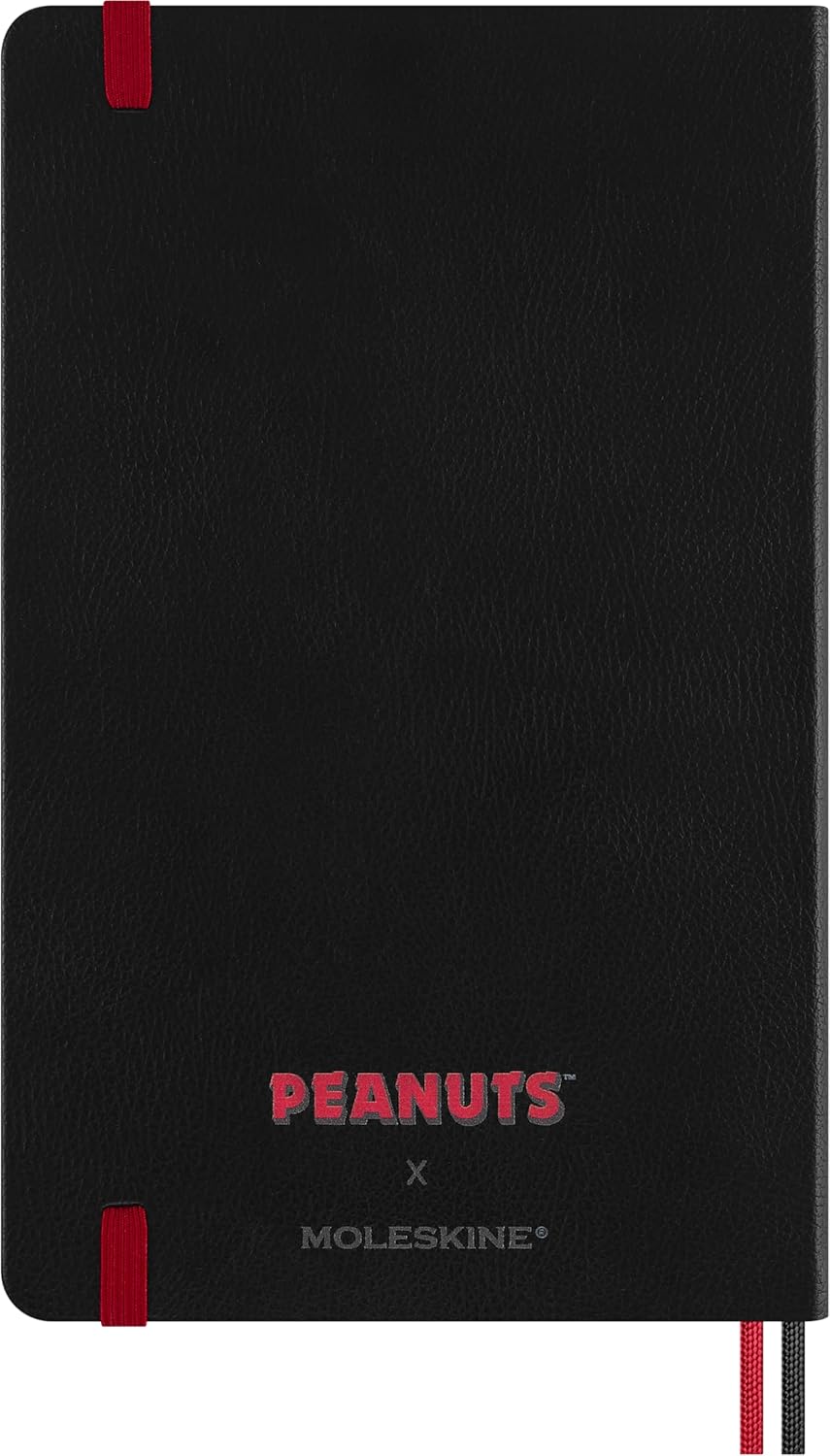Moleskine Limited Edition Peanuts 'Snoopy' Notebook, Hard Cover, Large (5" x 8.25"), Ruled, Black, 176 pages