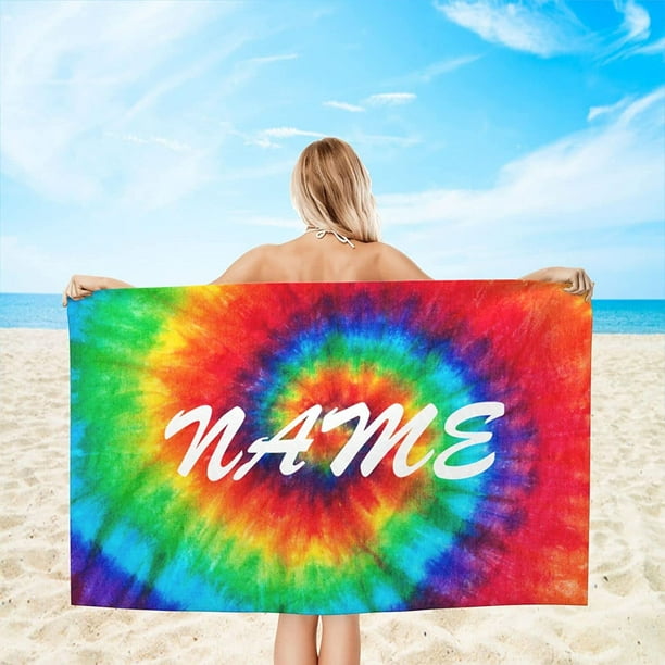 Personalized tie dye beach towels new arrivals