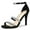 Black, variant on BLISSFUL STEP Women's Rhinestone Ankle Strap Stiletto High Heels Sandals Green (Size 8)