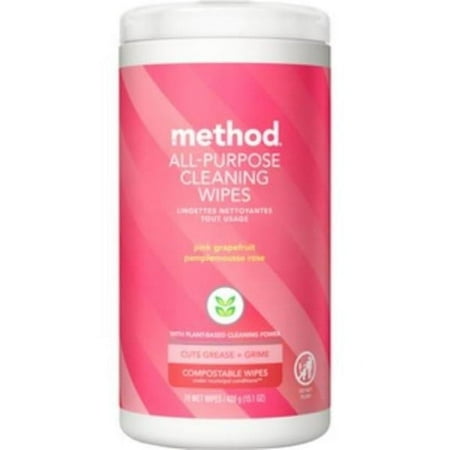 Method All-purpose Cleaning Wipes, Pink - Grapefruit - 70 Count