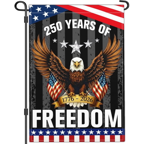 American Anniversary Garden Flag 250th Anniversary USA Flag 4th of July Patriotic Double Sided Outdoor Decoration 12x18 Inches