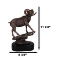 thumbnail image 2 of Wildlife Animal Taxidermy Bighorn Sheep Ram Climbing on Sloping Rock Statue 12"H, 2 of 9