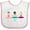White and Pink, variant on Inktastic Little Ballerina Trio Girls Baby Bib