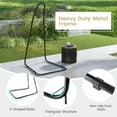 thumbnail image 3 of Spaco Hammock Chair Stand, Adjustable Swing Chair Stand with Metal U-Shaped Base, Metal Stand with Safety Hook and Sturdy Chain, Chair Metal Stand for Indoor and Outdoor, Black, 3 of 10