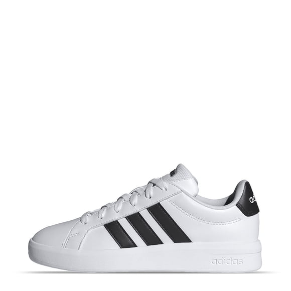 Tenis Adidas Grand Court Blanco Niño Escolar de Piel Resistente
