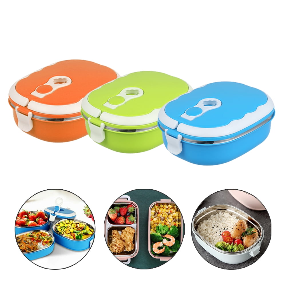 Thermal Lunch Box Insulated Bento Box Food Fruit Meal Office 900ML Black 