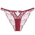 thumbnail image 4 of Xucatan Women's Low Rise Mesh Floral Embroidered Panties, Sheer See Through Ladies Underwear, Stretchy Hip Lifting Elastic Briefs, Breathable Feminine Thongs, Casual Cozy Daily Panties Gift, 4 of 8