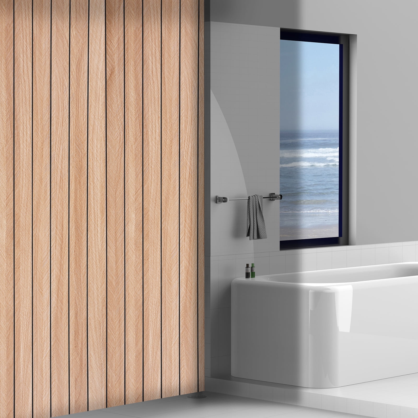 LOLIPPYY Wood Grain Peel and Stick Wallpaper Roll, Self-Adhesive Removable Wall Panels 40cm for Bedroom and Living Room Decoration