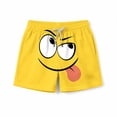 thumbnail image 3 of Pantalones cortos de bolsillo para niños con cordón elástico estampado casual traje de baño pantalones de cinco puntos, 3 of 8