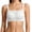 White, variant on Levmjia Womens Wireless Bra Lace Solid Color Square Neck Adjustable Thin Straps Plus Size Seamless Lift Support Padded Daily Casual Outfits Spring Summer Daily Wear Elegant