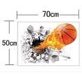 thumbnail image 5 of Autoadhesivo extraíble 3D (Baloncesto de fuego volador (19,7", 5 of 5
