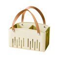thumbnail image 1 of QualitChoice Foldable Basket with Detachable Divider Portable Bag Organization light green, 1 of 6