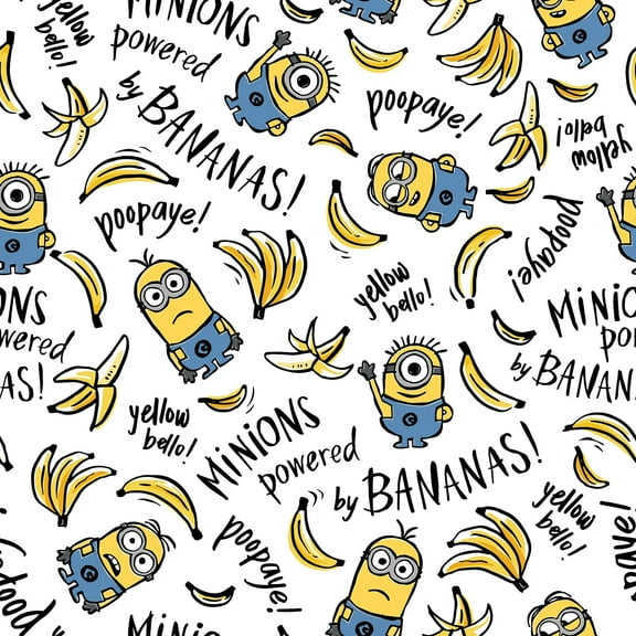 Universal Minions Powered by Bananas Peel and Stick Wallpaper by RoomMates
