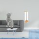 thumbnail image 2 of Estatua de gato, figura de escritorio, organizador de pajitas, soporte para pajitas, dispensador de acrílico, diseño único hecho de material adecuado, 2 of 8