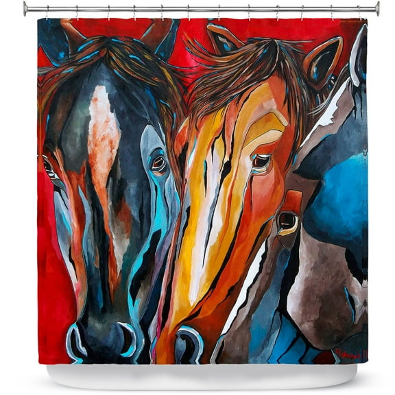 Shower Curtains 70" x 84" from DiaNoche Designs by Patti Schermerhorn - Three Amigos
