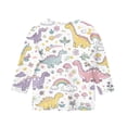 thumbnail image 4 of CCRFTGI Cute Tops for Kids Girls Size 10-12 3/4 Sleeve Animal Print Big Sister Outfit Tee Tops Summer Trendy Loose Comdy Crew Neck T-Shirts Yellow 12-13 Years, 4 of 4