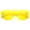 Yellow, variant on Oversize Rimless Cutout Thick Arms Tinted Mono Lens Shield Sunglasses 73mm (Smoke)