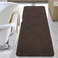 thumbnail image 1 of Alfombra de baño LOCHAS de microfibra marrón, 60 x 150 cm, absorbente, 1 of 6