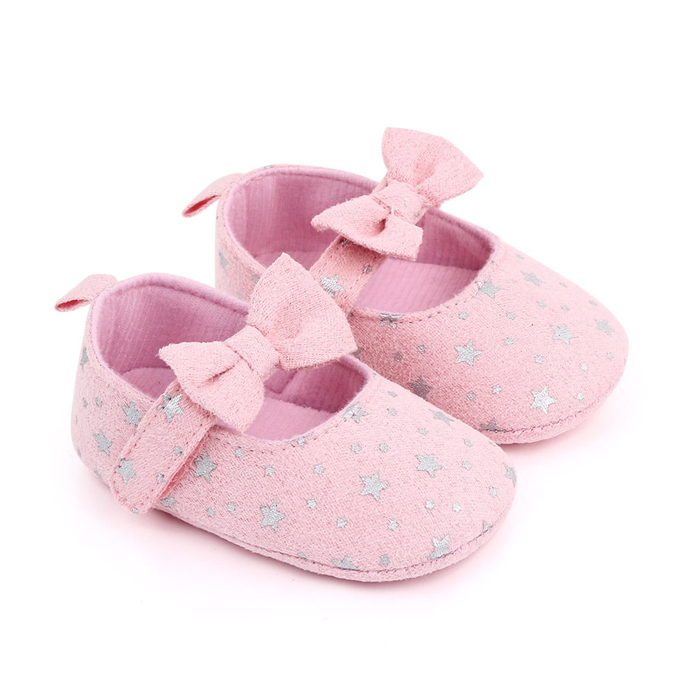 Toddler Baby Girls Princess Shoe Slip-On Flat Anti-slip Soft Sole Shoes