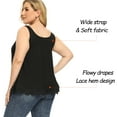 thumbnail image 3 of FITVALEN Women's Plus Size Camisole with Built in Bra Casual Loose Tank Tops Sleeveless Crew Neck Shirts Flowy Cami with Adjustable Straps (S-4XL）, 3 of 5