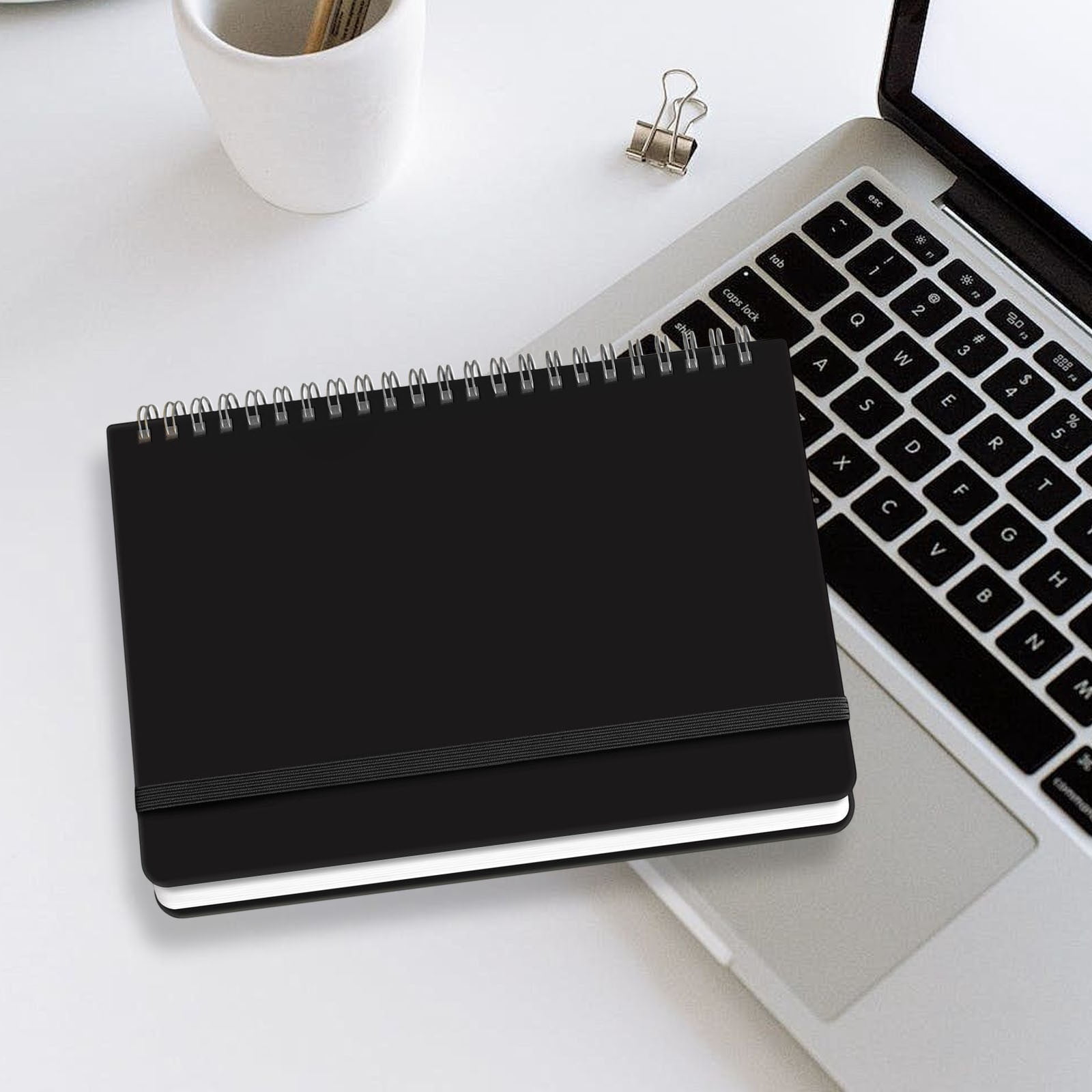 VKLU Black Classic Blank Notebook, A5 Hardcover Sketch Journal, 140 Pages Premium Paper for Professional & Academic Use