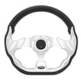 thumbnail image 1 of Volante de carrito de golf Bling Bling 12.5 pulgadas universal 6 orificios E‑Z‑GO TXT Golf RXV Plata, 1 of 12