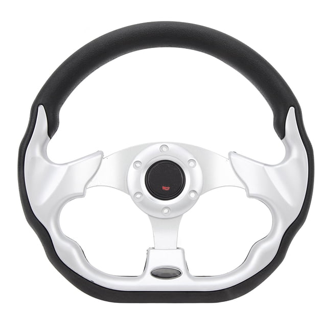 Volante de carrito de golf Bling Bling 12.5 pulgadas universal 6 orificios E‑Z‑GO TXT Golf RXV Plata