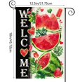 thumbnail image 4 of Baccessor Bandera de bienvenida con sandías para primavera-verano 12,5 x 18 pulgadas Doble arpillera Pancarta con frutas de verano, 4 of 7