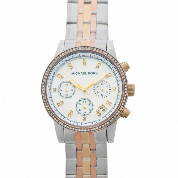 Michael Kors Women's Ritz Tri-Tone Chronograph Watch MK5650