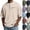 #03 Khaki, variant on Mens Casual Waffle Knit Shirts Quarter Zip Short Sleeve Tops Contrast Trim Loose Fit Light Outdoor Daily Tees,XXL,#03 Gray