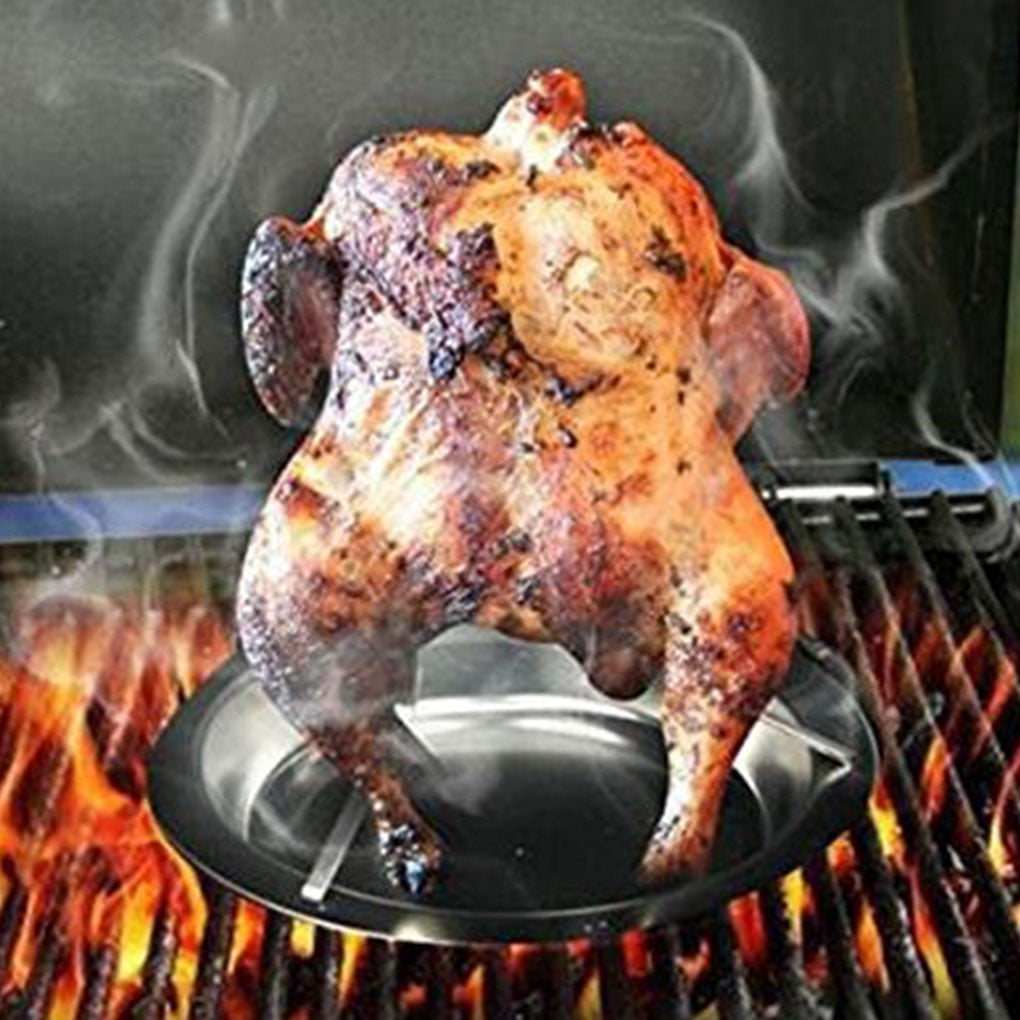 Upright Chicken Rack Roaster /drip Plate Non-stick Bbq Accessories Cooking Tool