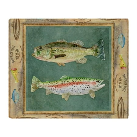 Cabin Throws CafePress - Fishing Cabin Lake Lodge Plaid Decor - Soft Fleece Throw Blanket, 50