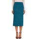 thumbnail image 1 of Falda recta de mujer Inspire Chic, midi, de cintura alta, tipo lápiz, XS, azul pavo real, 1 of 6