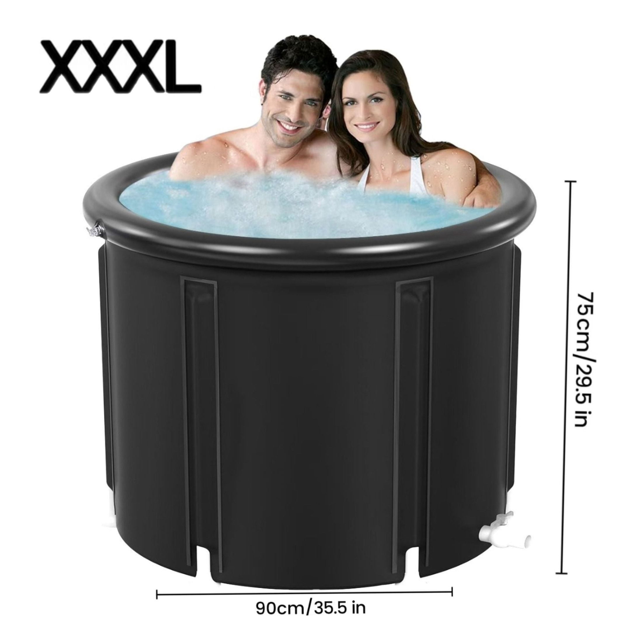 Portable Bathtub (Large) by Homefilos, Ice Bath and Cold Plunge