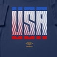 thumbnail image 2 of Umbro Men's USA Stacked Soccer T Shirt (New navy, S-XXXL), 2 of 4
