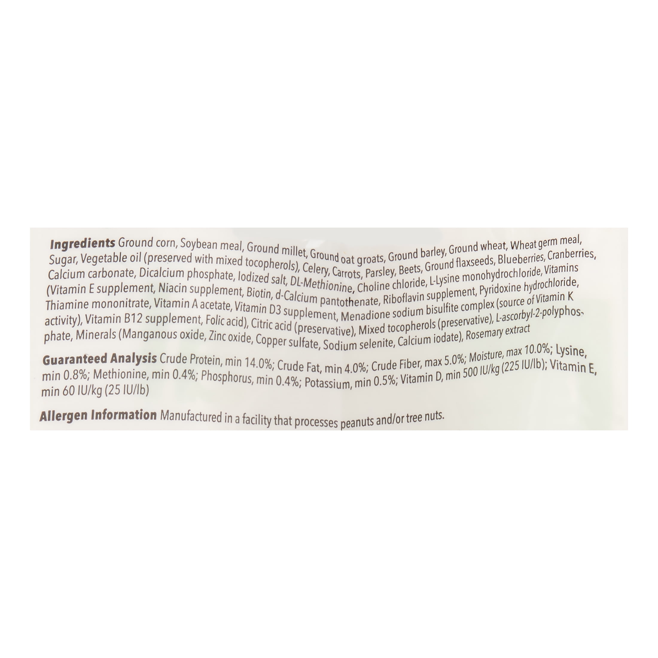 ZuPreem Natural with Vitamins, Minerals & Amino Acids Parrot & Conure Bird Food, 3 Lb