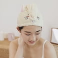 thumbnail image 2 of Gorro de secado rápido para el cabello, toallas de microfibra para secar el cabello, gorro de terciopelo Coral para el cabello, gorro absorbente de agua fuerte, Toalla de baño, envoltura par, 2 of 5