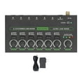 thumbnail image 2 of 6 Channel Mixer, DJ Audio Mixer with RGB Light, 1/4 TRS TS Low Noise Stereo Mono Switching Line Controller Sound Mixer for Studio, DC 5V Power, 6.35mm Interface, 2 of 7