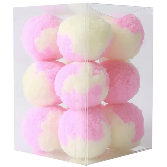 Cat Balls Quiet Plush - 12PCS Interactive Cute Pet Pom Pom Toys Kitten Toy Balls