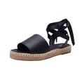 thumbnail image 2 of Sandalia Mujer Plana Suela Yute Tipo Piel Tiras Cruzadas, 2 of 4